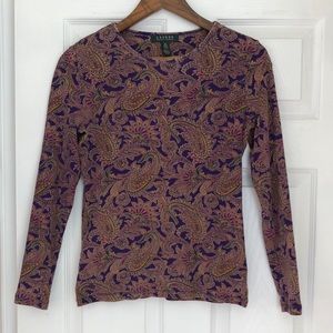 Lauren Ralph Lauren paisley top